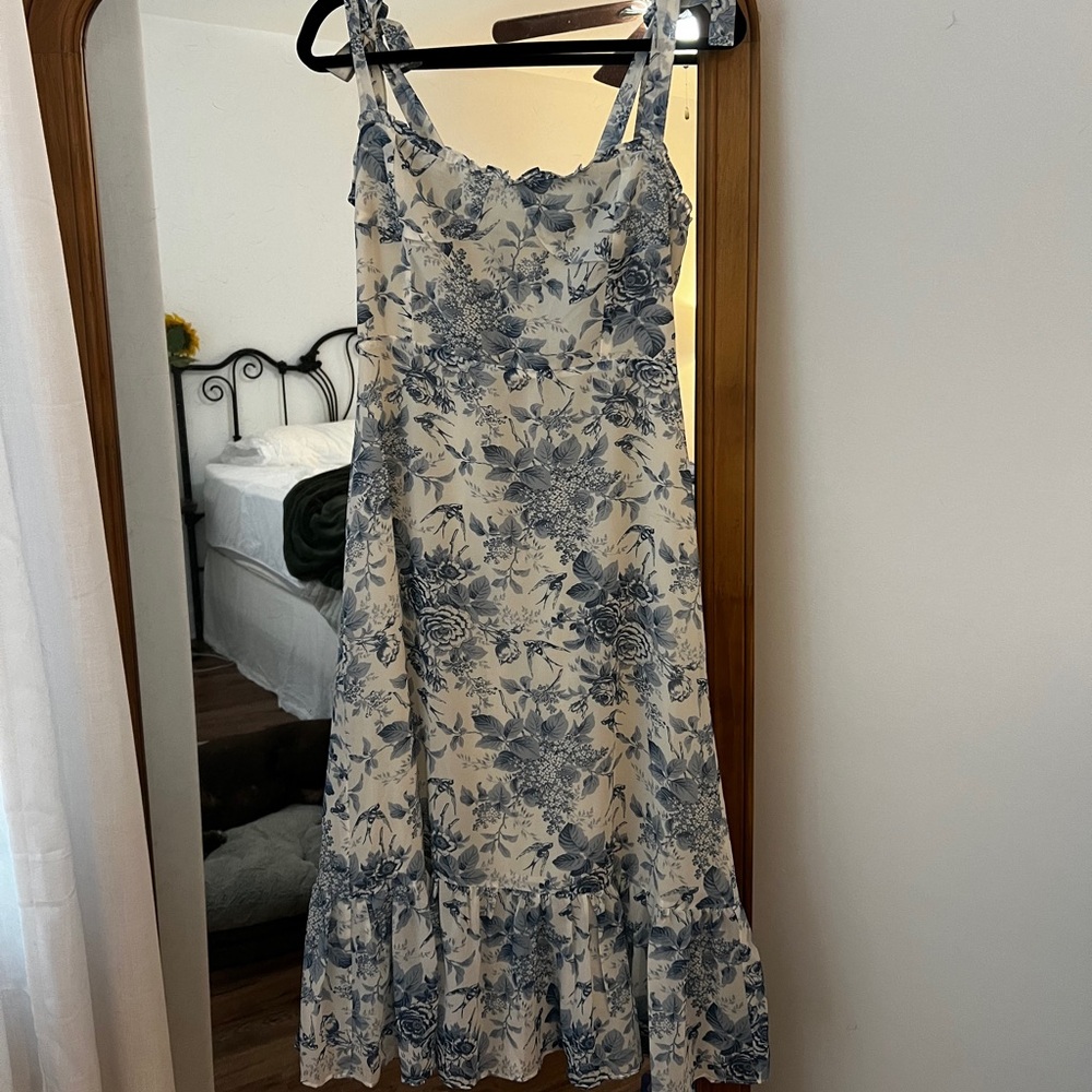Blue & White Dress